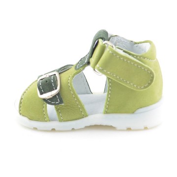 Leren sandalen groen - 2