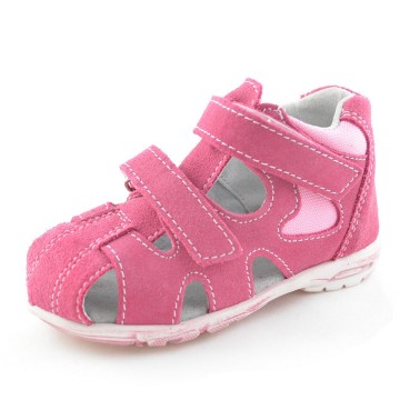 Roze leren sandalen - 1