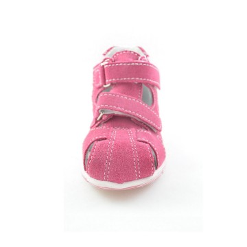 Roze leren sandalen - 3