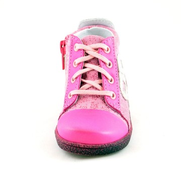 Roze leren meisjes schoenen 4