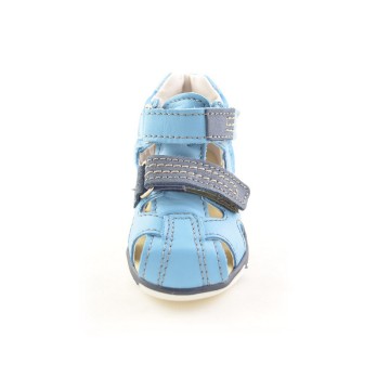 Sandalen leer licht blauw - 3