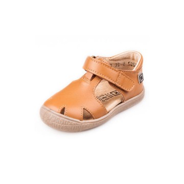Sandalen cognac leer - 1