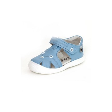Sandalen leer licht blauw