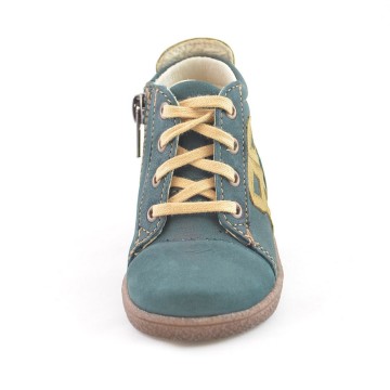 Halfhoge leren jongens schoenen 4