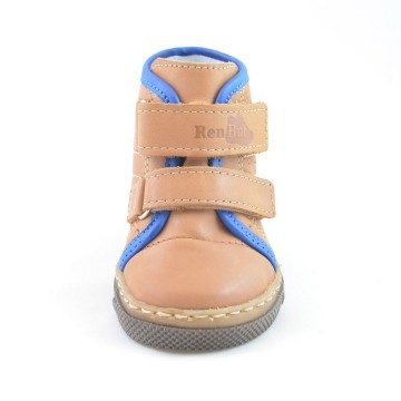 Bruine leren jongens schoenen 4