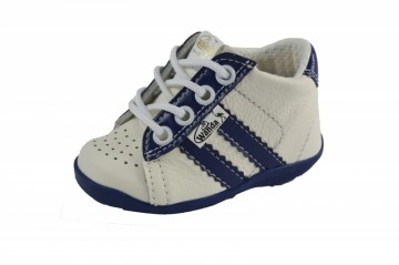 Wit/donkerblauwe streep - 1