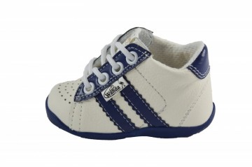 Wit/donkerblauwe streep -  2