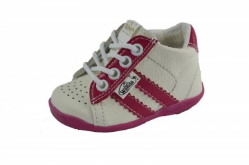 Wit/fuchsia streep - 1